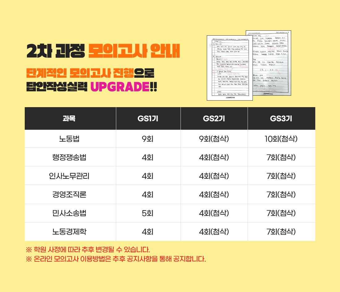 2027 공인노무사 시험대비 과목별 종합반